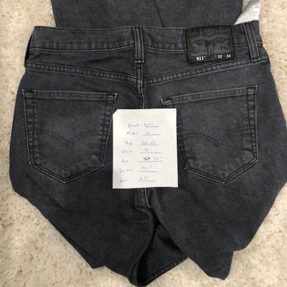 Levi's 511 Slim Gray Jeans - Picture 3 of 4